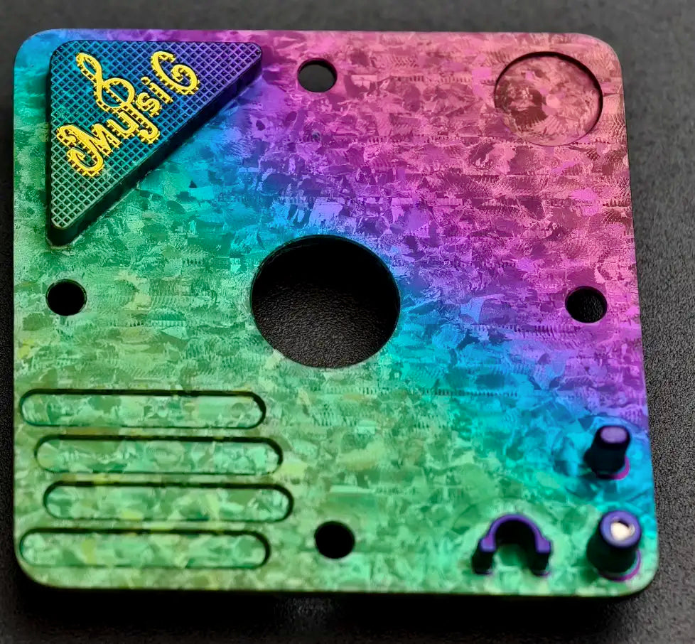 4U personalized keycaps for record players, Timascus,titanium alloy decorative keycaps, artistic custom keycaps