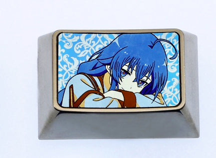 Roxy, 1.75U titanium alloy personalized keycaps, metal decorative keycaps, anime keycaps