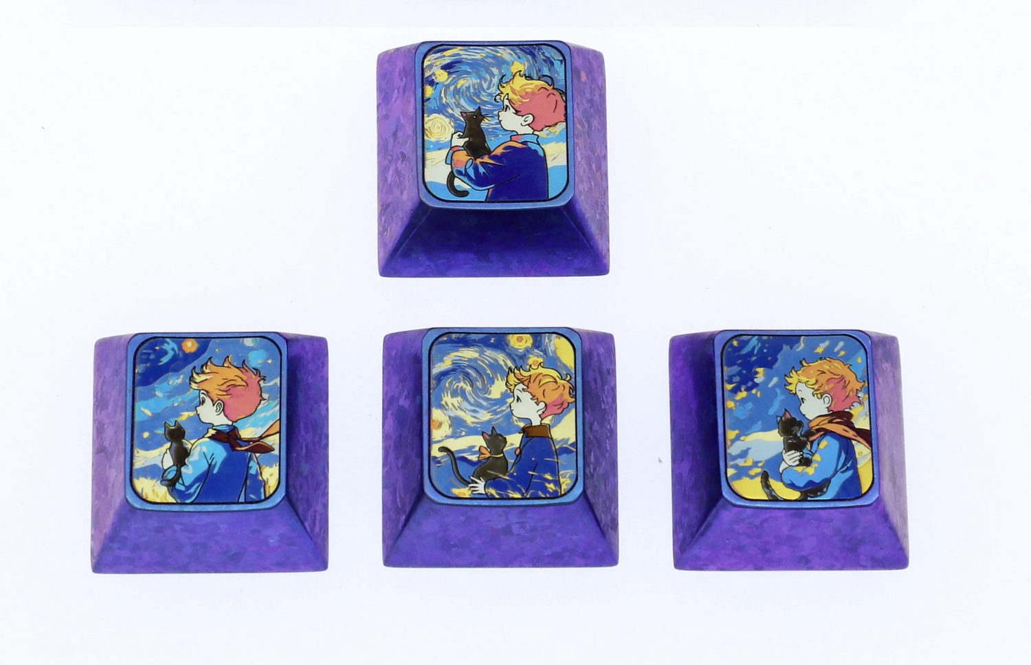 Le Petit Prince, Directional key combination set, metal personalized keycaps, creative keycaps, comic keycaps