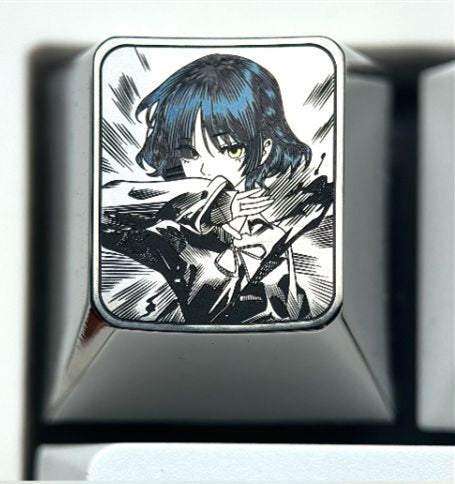 Bocchi The Rock! , Yamada Ryo, 1U titanium alloy personalized keycap, anime, gaming, cultural and creative peripheral keycap