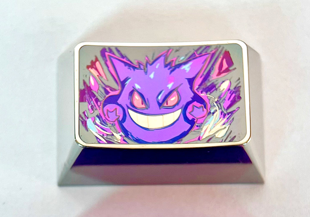 Pok é mon, Gengar 1.5U/R3 titanium alloy personalized keycaps, mechanical keyboard decorative keycaps