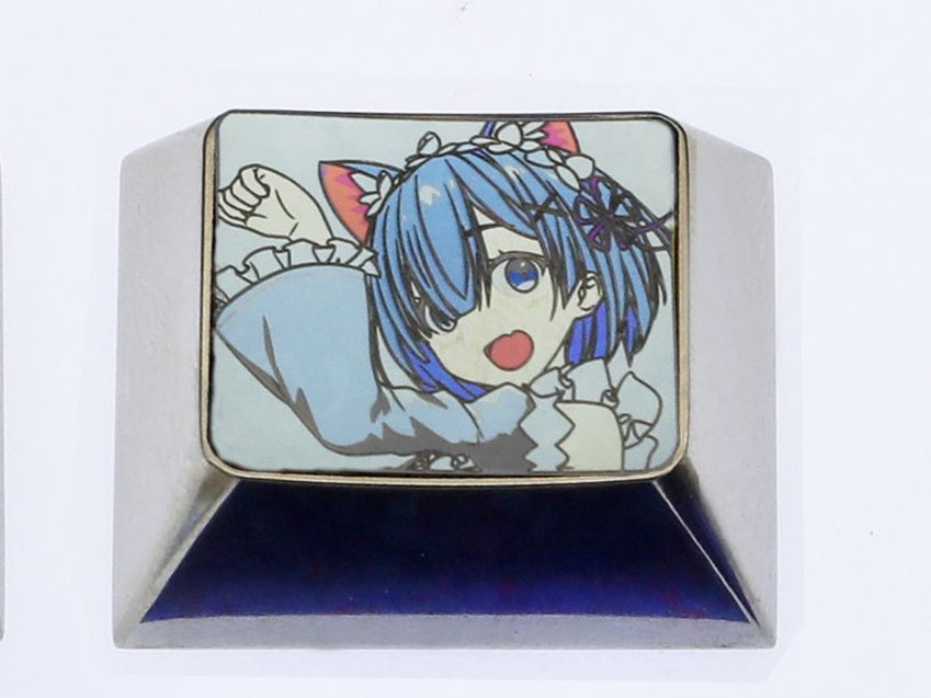 Re: Life in a different world from zero, 1.25U titanium alloy personalized keycaps, metal carved anime character decorative keycaps