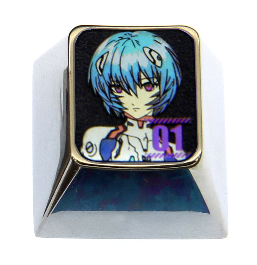 EVA, Number key series 1U titanium alloy personalized keycaps, metal keycaps around anime characters