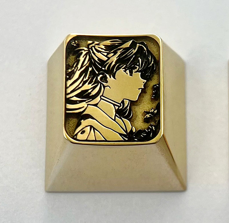 EVA brass material 1U metal personalized keycaps, cultural and creative keycaps for anime and game characters