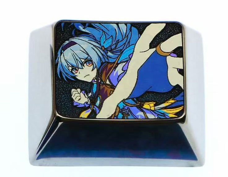 Angry Firefly, 1U/1.25U titanium alloy return key personalized keycap, anime and game character metal carving creative keycap