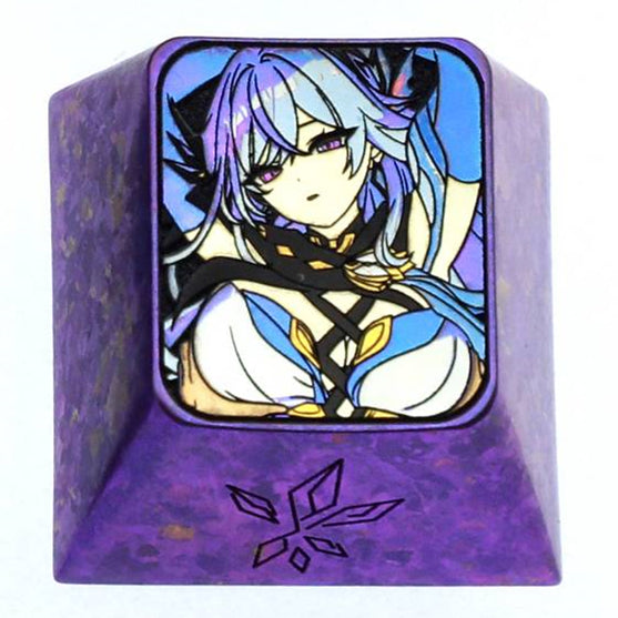 Skirk, 1U titanium alloy personalized keycaps, metal decorative keycaps around anime and game characters.