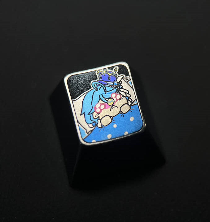 Genshin Impact, Furina de Fontaine Cute Expressions, 1U Titanium Alloy Personalized Keycaps, Game Anime Culture Creative Metal Carving Keycaps