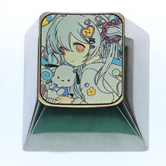 Puella Magi Madoka Magica, 6 unique 1U titanium alloy keycaps, metal carved keycaps around anime and game characters.