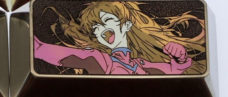 EVA, Asuka, 2.25U/2U titanium alloy carved personalized keycaps, metal decorative keycaps