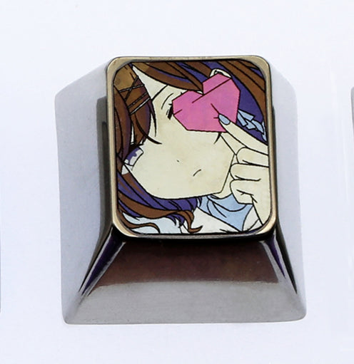 THE  iDOLM@STER SHINY COLORS, 1U titanium alloy carved personalized keycaps, mechanical keyboard metal decorative keycaps