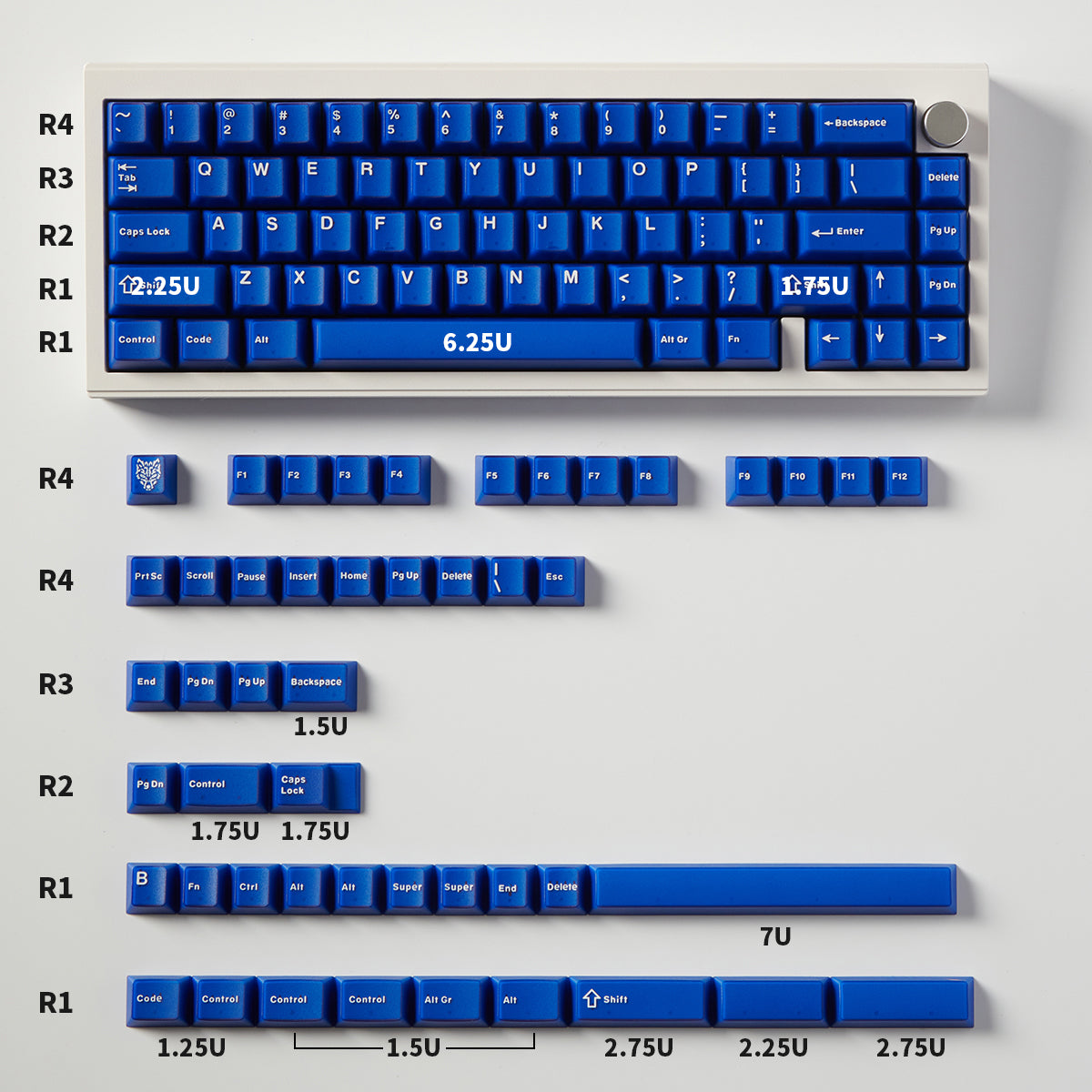 Semi transparent black gold/blue/black/blue/purple mechanical keyboard keycaps ABS two-color molding, original factory high