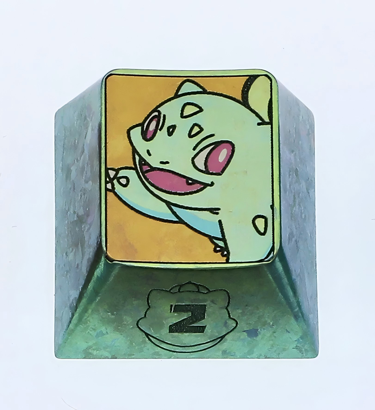 Pok é mon series titanium alloy carved 1U personalized keycaps, metal decorative keycaps, anime metal art keycaps