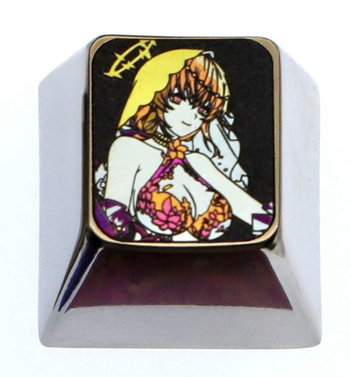 Project Snow, Snowbreak: Containment Zone, 1U titanium alloy personalized keycaps, metal art keycaps for anime and games.