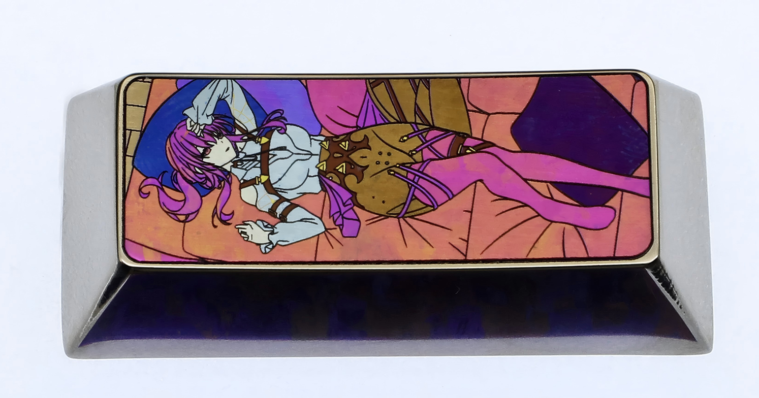Honkai: Star Rail, Kafka purple socks, 2.25U titanium alloy personalized keycaps, metal decorative keycaps around anime and game characters
