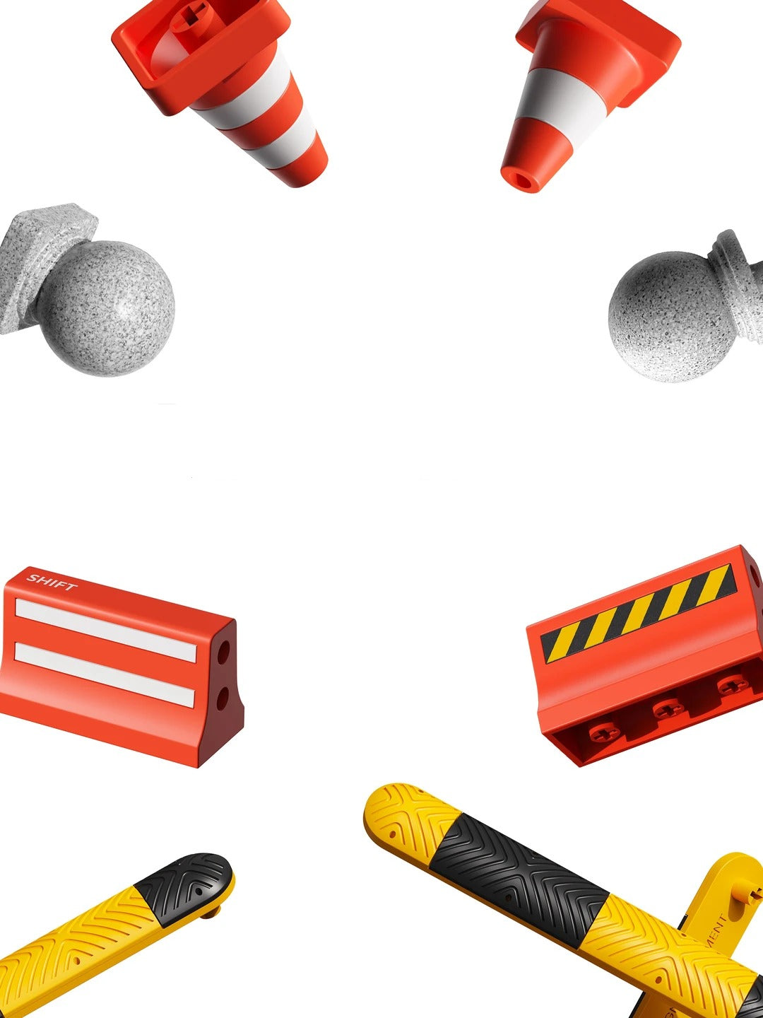 Barricade series personalized keycaps, Road obstacle shaped keycaps, mechanical keyboard decorative keycaps