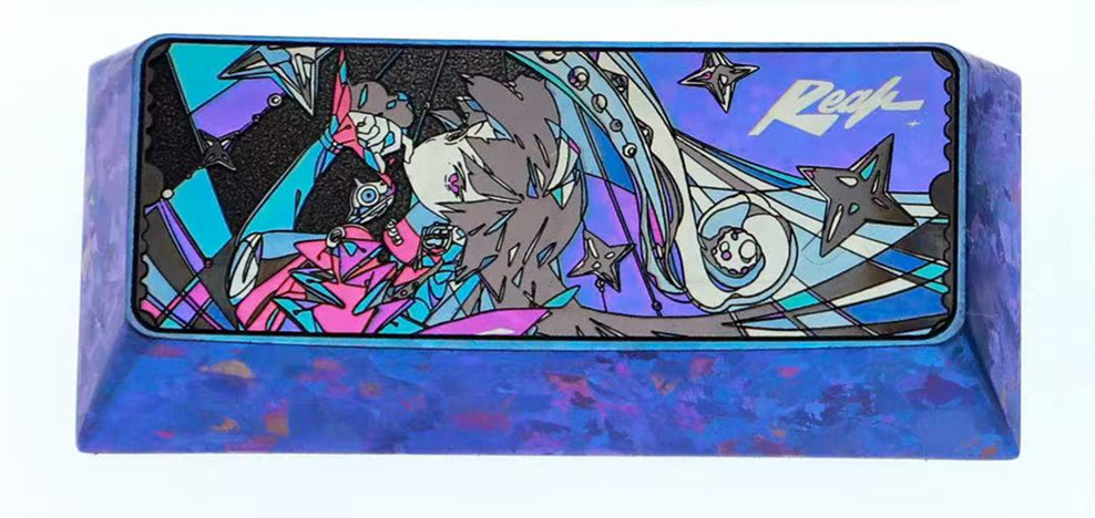 Zenless Zone Zero, Astra Yao two 2.25U titanium alloy return key personalized keycaps, anime and game character metal carving creative keycaps