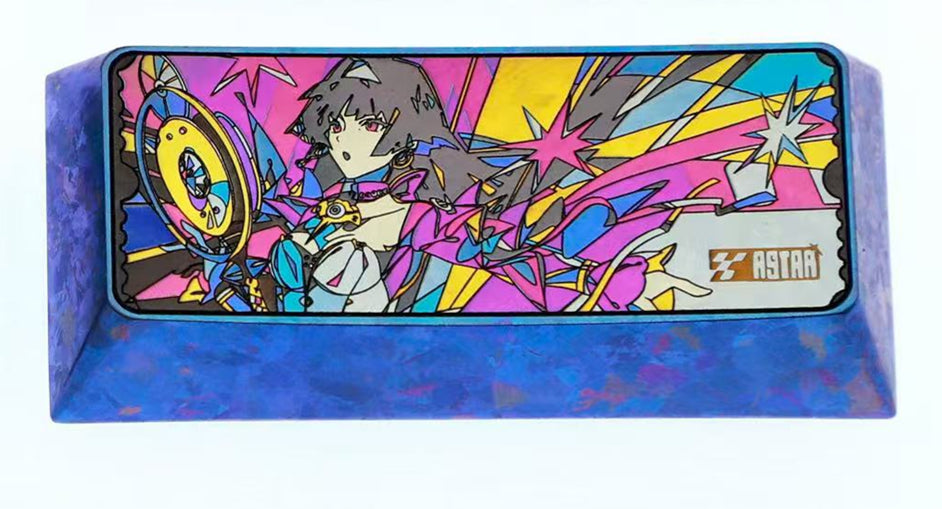 Zenless Zone Zero, Astra Yao two 2.25U titanium alloy return key personalized keycaps, anime and game character metal carving creative keycaps