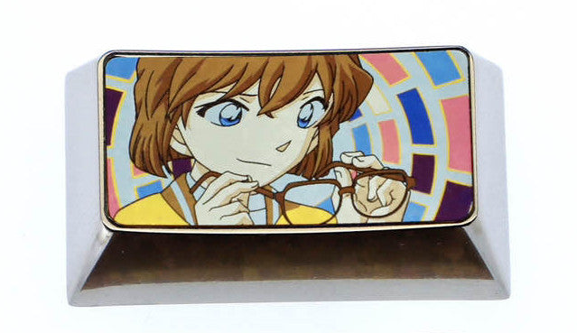 Detective Conan, Anita Hailey, 1.75U titanium alloy metal carved personalized keycaps, anime game culture decoration mechanical keyboard keycaps