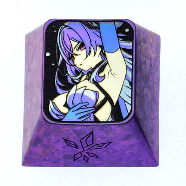 Skirk, 1U titanium alloy personalized keycaps, metal decorative keycaps around anime and game characters.