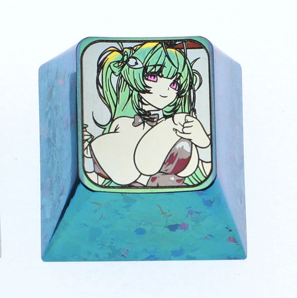 NIKKE: The Gods of Victory, 1U titanium alloy personalized keycaps, anime and game metal decorative art keycaps