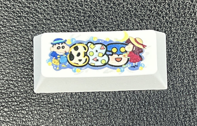 Crayon Shin-chan, Zinc alloy spray coating, 2.25U metal personalized keycaps, decorative keycaps for anime, gaming, cultural and creative peripheral products