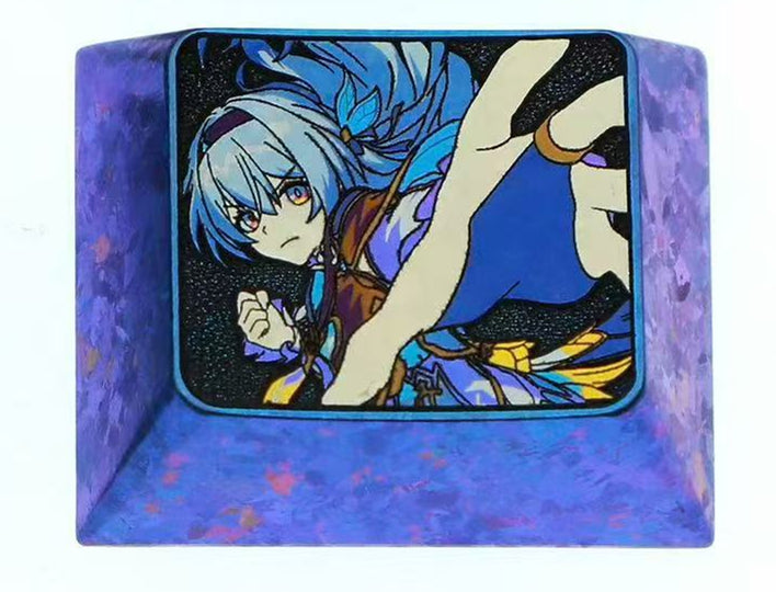 Angry Firefly, 1U/1.25U titanium alloy return key personalized keycap, anime and game character metal carving creative keycap