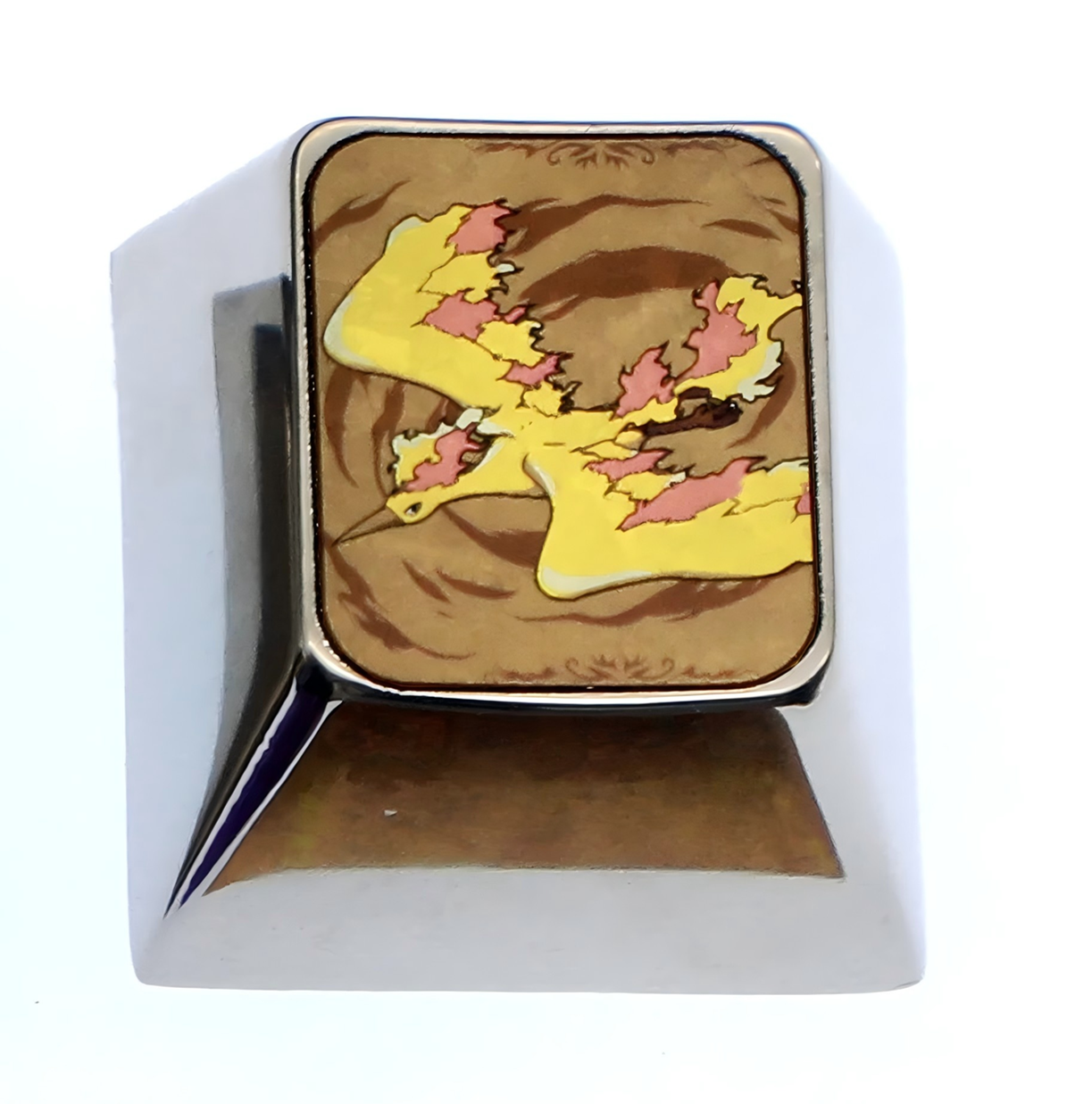Pok é mon series titanium alloy carved 1U personalized keycaps, metal decorative keycaps, anime metal art keycaps