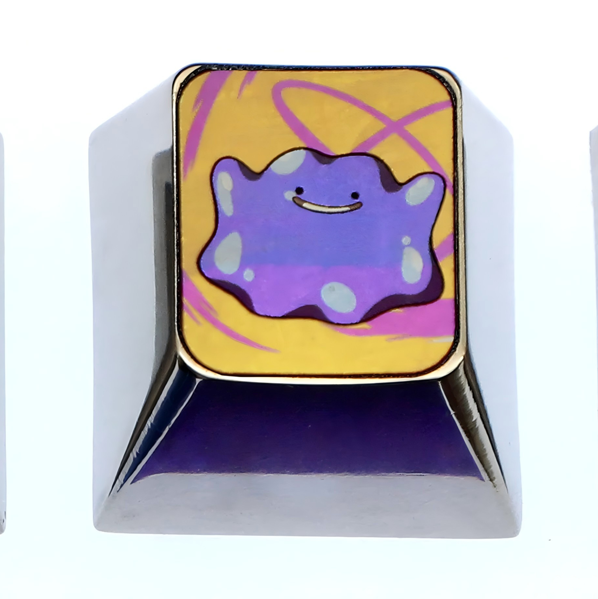 Pok é mon series titanium alloy carved 1U personalized keycaps, metal decorative keycaps, anime metal art keycaps