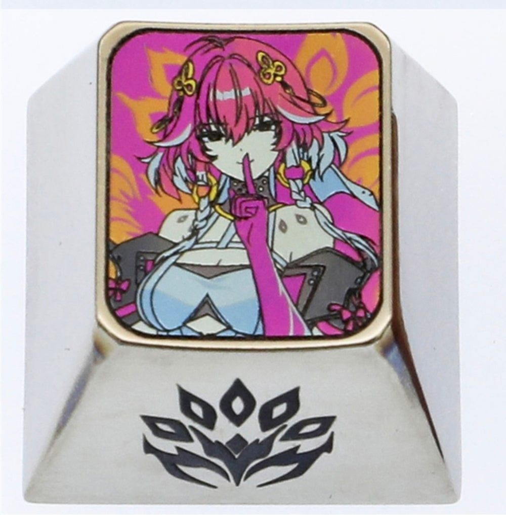 Wuthering Waves, 1U titanium alloy personalized keycaps, metal game anime character keycaps
