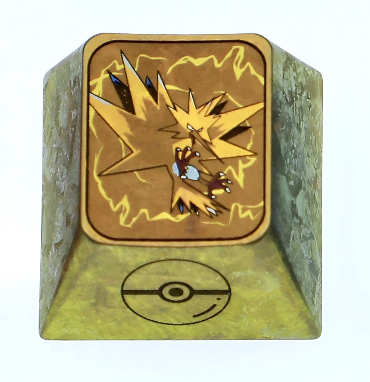 Pok é mon series titanium alloy carved 1U personalized keycaps, metal decorative keycaps, anime metal art keycaps