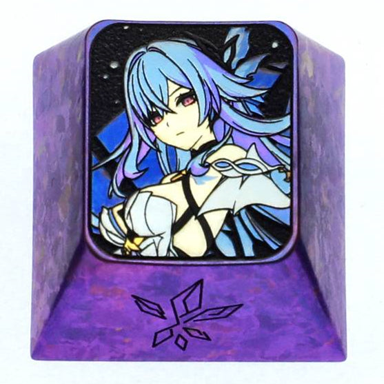 Skirk, 1U titanium alloy personalized keycaps, metal decorative keycaps around anime and game characters.