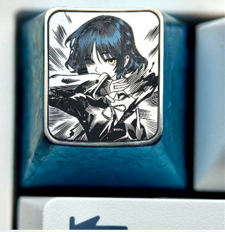 Bocchi The Rock! , Yamada Ryo, 1U titanium alloy personalized keycap, anime, gaming, cultural and creative peripheral keycap