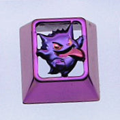 Gengar full body, titanium alloy relief Genggui metal personalized keycaps, keyboard decorative keycaps