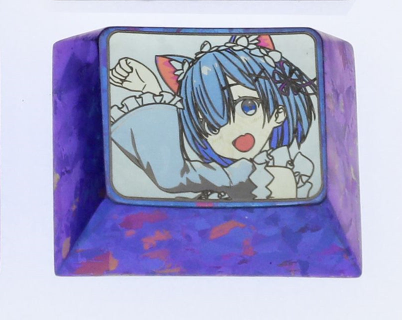 Re: Life in a different world from zero, 1.25U titanium alloy personalized keycaps, metal carved anime character decorative keycaps