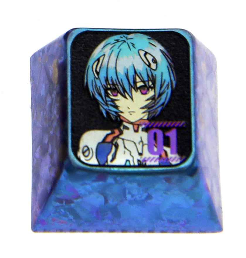 EVA, Number key series 1U titanium alloy personalized keycaps, metal keycaps around anime characters
