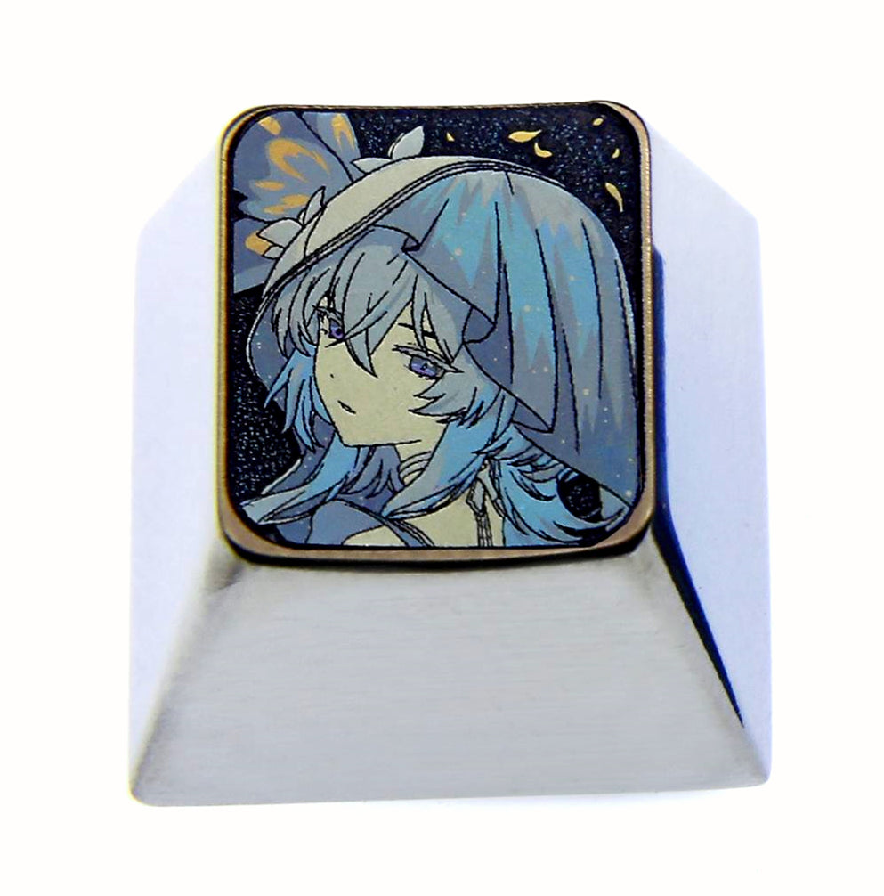 Wuthering Waves, The Shorekeeper, 1U titanium alloy personalized keycaps, metal carved keycaps for gaming and anime peripherals