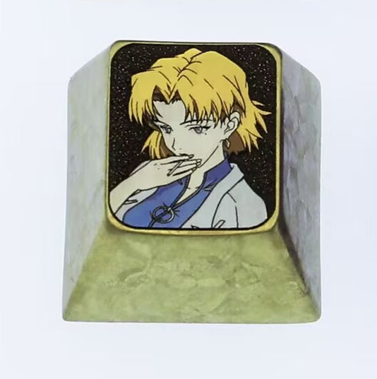 EVA,1UAkagi Ritsuko,Maya Ibuki, Titanium alloy metal carving, anime personalized decorative keycaps