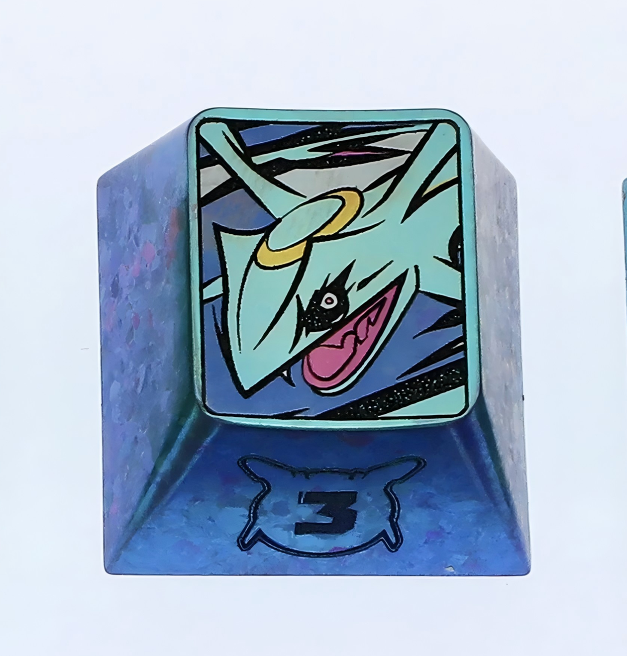 Pok é mon series titanium alloy carved 1U personalized keycaps, metal decorative keycaps, anime metal art keycaps