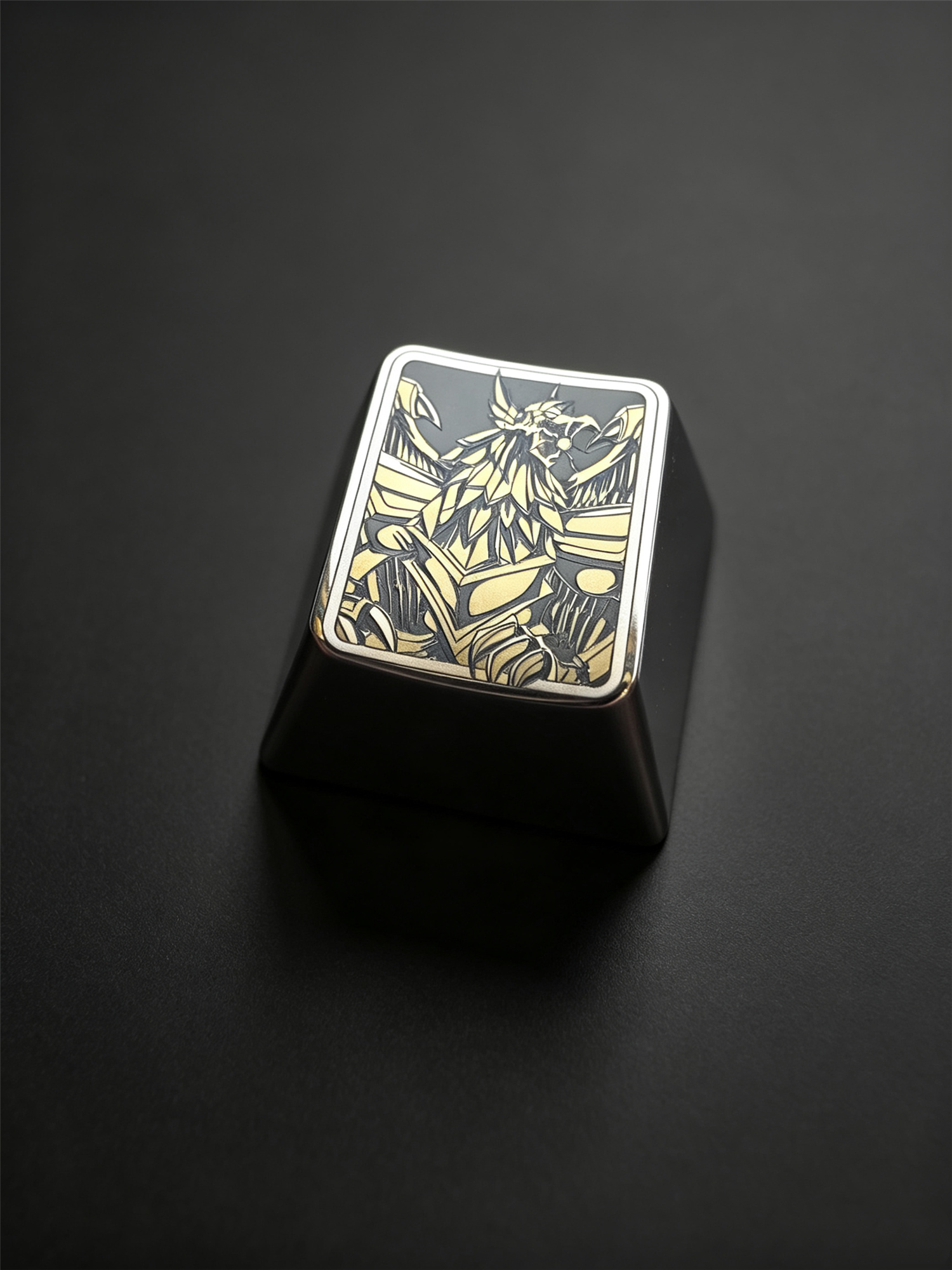 Yu-Gi-Oh! Official Card ,The God of Obelisk,1 U titanium alloy personalized keycaps, anime and game culture creative art keycaps, mechanical keyboard decorative keycaps