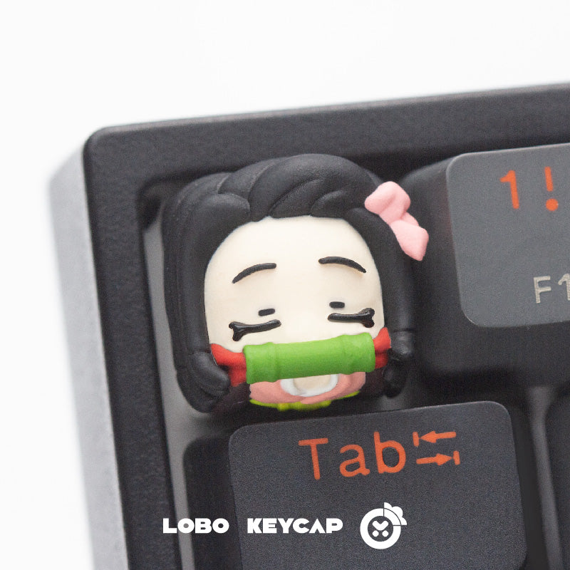 Demon Slayer, Character multi-color resin molded artisankeycaps, personalized keycaps
