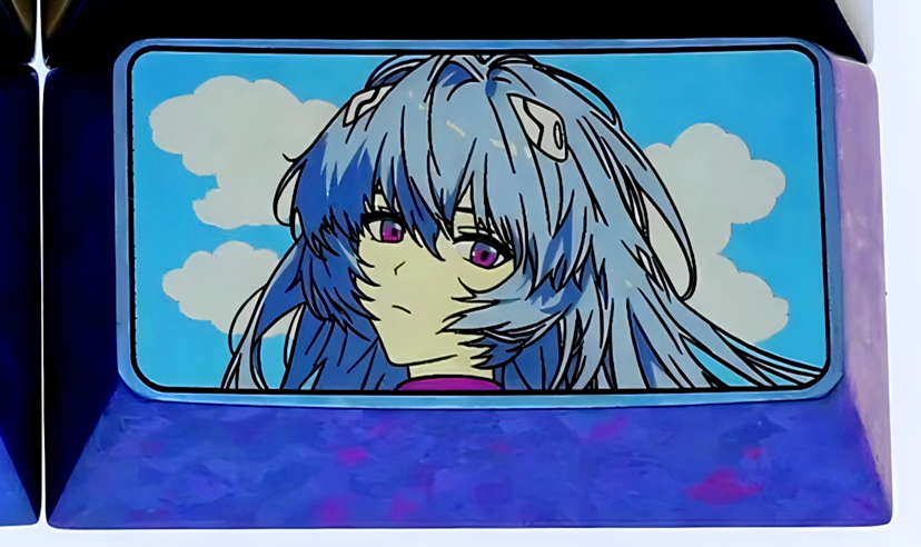 EVA, Ayanami Rei, two 1.75U models, titanium alloy personalized keycaps, keyboard decorative keycaps.