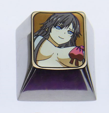 Akino Sakura, Pansy, 1U titanium alloy personalized keycaps, metal keycaps around characters in games, comics, and novels
