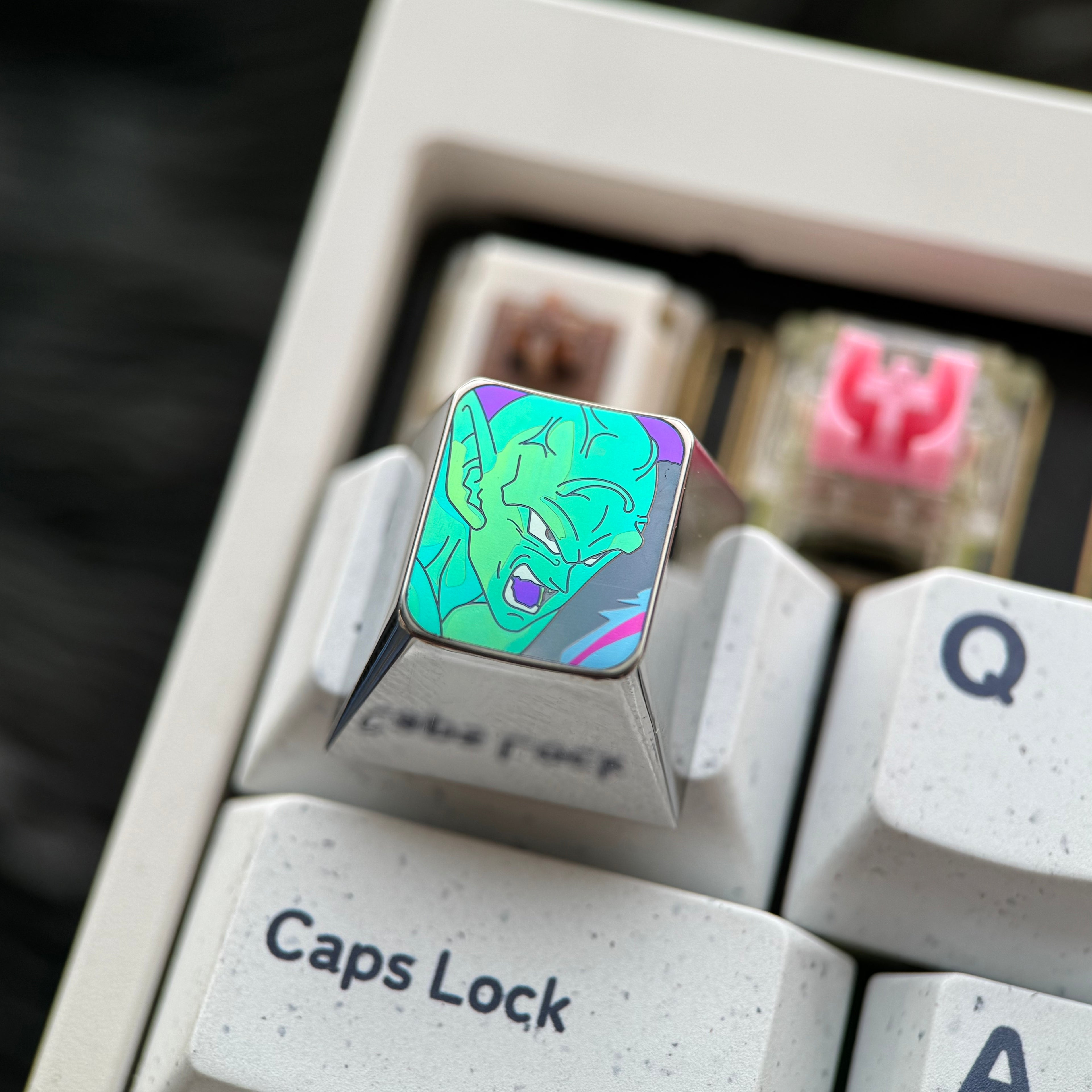 Dragon Ball series, 1U titanium alloy personalized keycaps, anime and game metal carving cultural creative keycaps