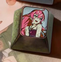 Mushoku Tensei series, 1U titanium alloy personalized keycaps, height optional, anime, gaming, cultural and creative metal decorative keycaps