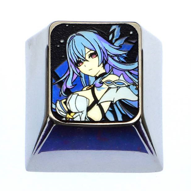 Skirk, 1U titanium alloy personalized keycaps, metal decorative keycaps around anime and game characters.