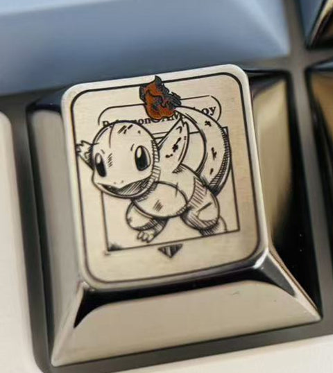 Pok é mon series, WASD/directional key combination, precision titanium alloy personalized keycaps, innovative metal decorative keycaps for anime and games