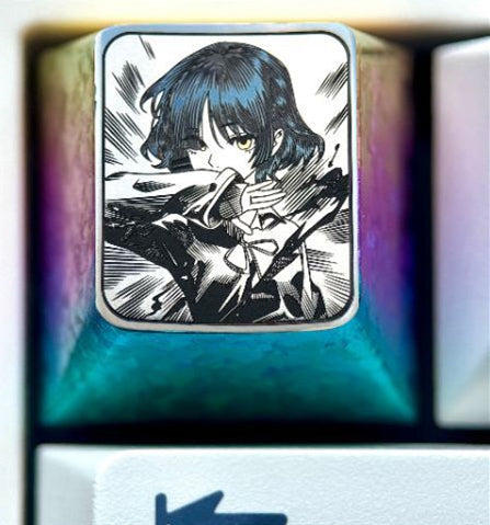 Bocchi The Rock! , Yamada Ryo, 1U titanium alloy personalized keycap, anime, gaming, cultural and creative peripheral keycap