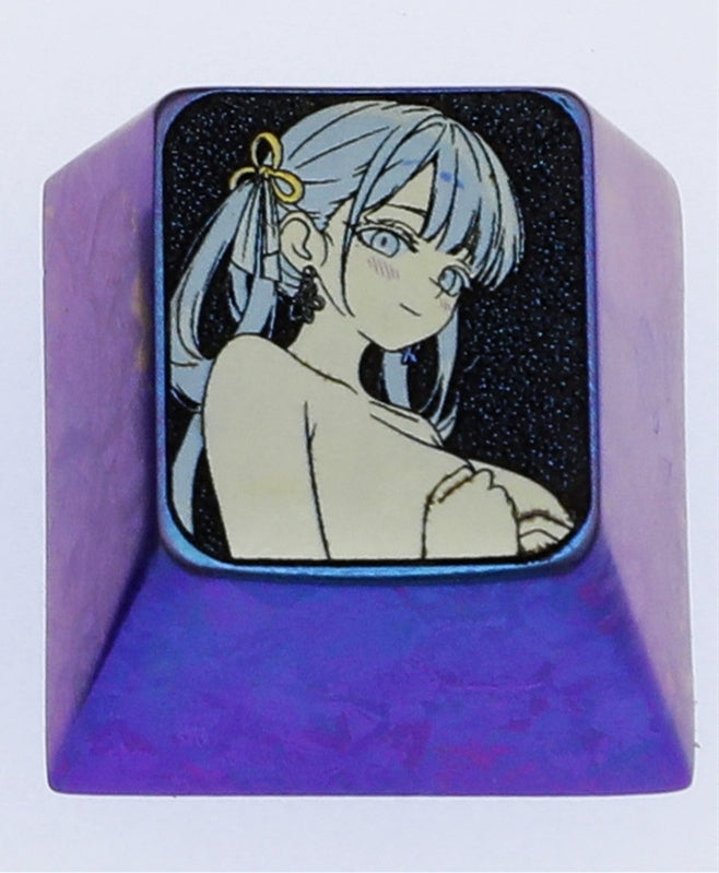 Wuthering Waves,Jinhsi, 1U titanium alloy personalized keycaps, metal personalized keycaps, keyboard decorative keycaps