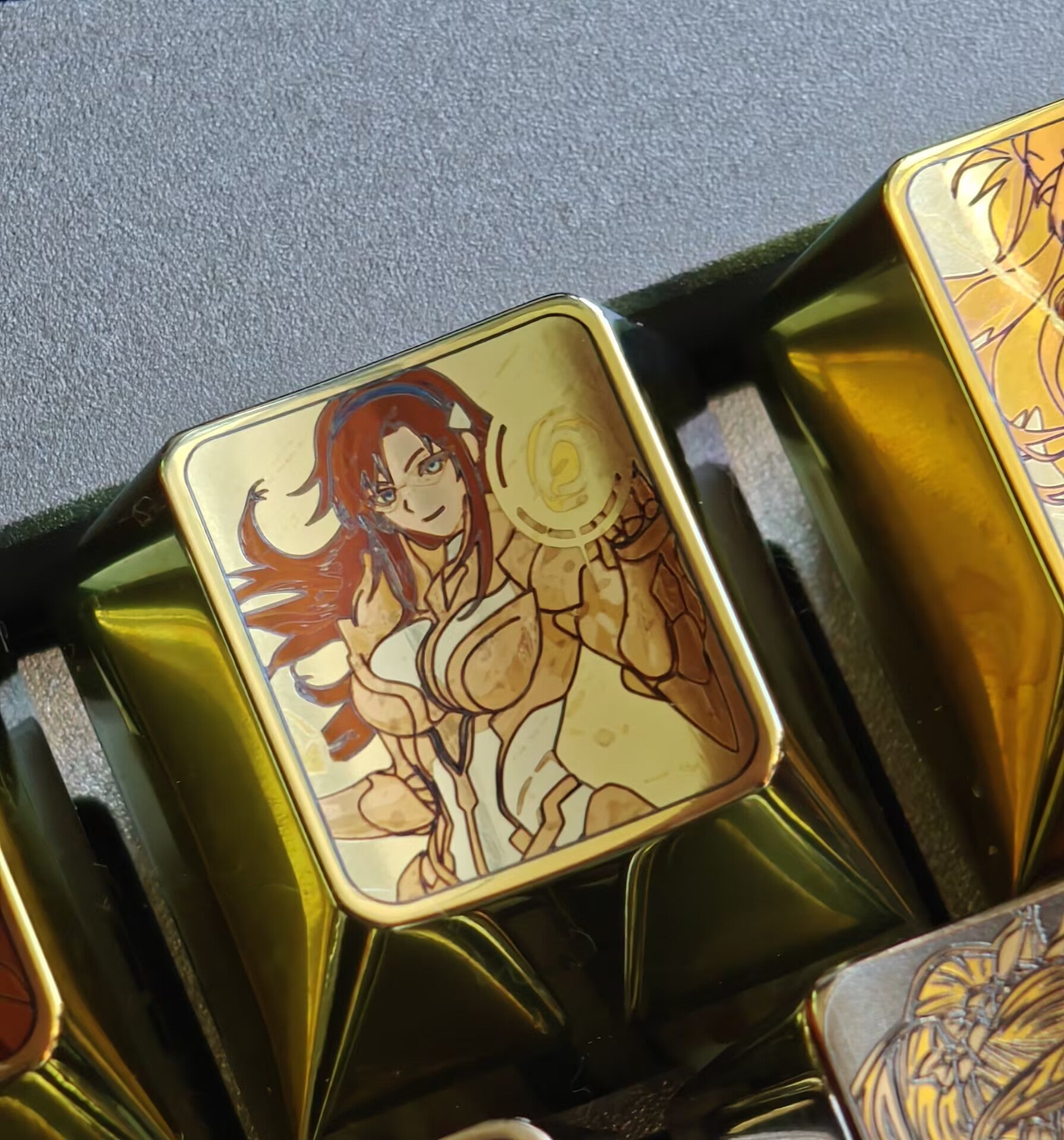 EVA/Saint doujin,Titanium alloy metal keycaps, personalized keycaps, keyboard decorative keycaps