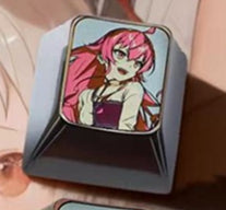 Mushoku Tensei series, 1U titanium alloy personalized keycaps, height optional, anime, gaming, cultural and creative metal decorative keycaps